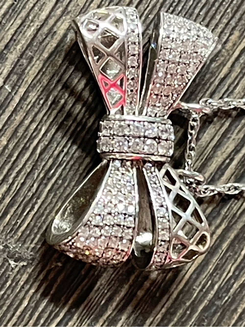 Stauer Bow Pendant Necklace